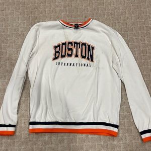 Cotton BOSTON graphic CrewNeck
